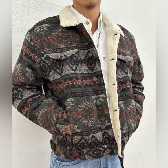 Vintage Wrangler Aztec Sherpa jacket - Picture 2 of 7